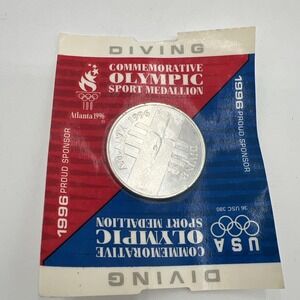 New 1996 Olympic Sport Medal Medallion Diving Sealed Token